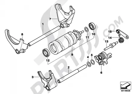 6-SPEED TRANSMISSION SHIFT COMPONENTS