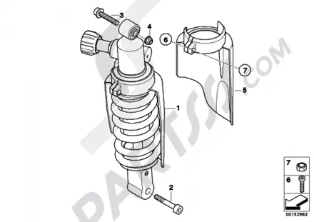 SPRING STRUT, REAR