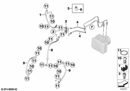 BRAKE LINE, FRONT, I-ABS GENERATION 2