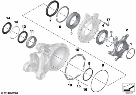 BEARING, RING GEAR, INTEGRAL ABS 2