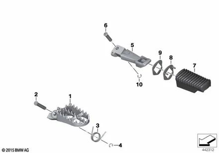 FOOTRESTS, ENDURO, WIDE - FRONTREAR