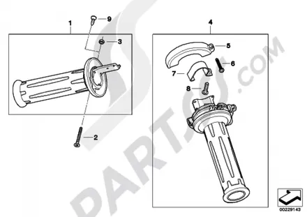 HANDLEBAR GRIP, UNHEATED