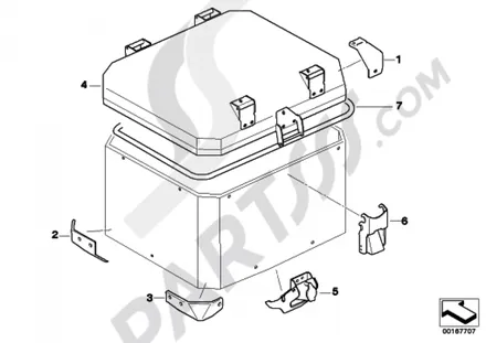 SINGLE PARTS FOR ALUMINUM TOP CASE