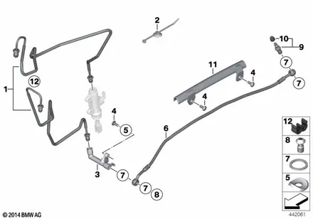 BRAKE LINE, REAR, I-ABS GENERATION 2