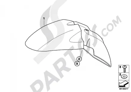 WHEEL COVER, CFK, CLOSE FIT, FRONT
