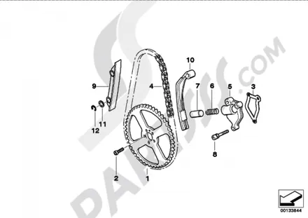 TIMING CHAINCHAIN TENSIONERSLIDE RAIL